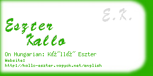 eszter kallo business card